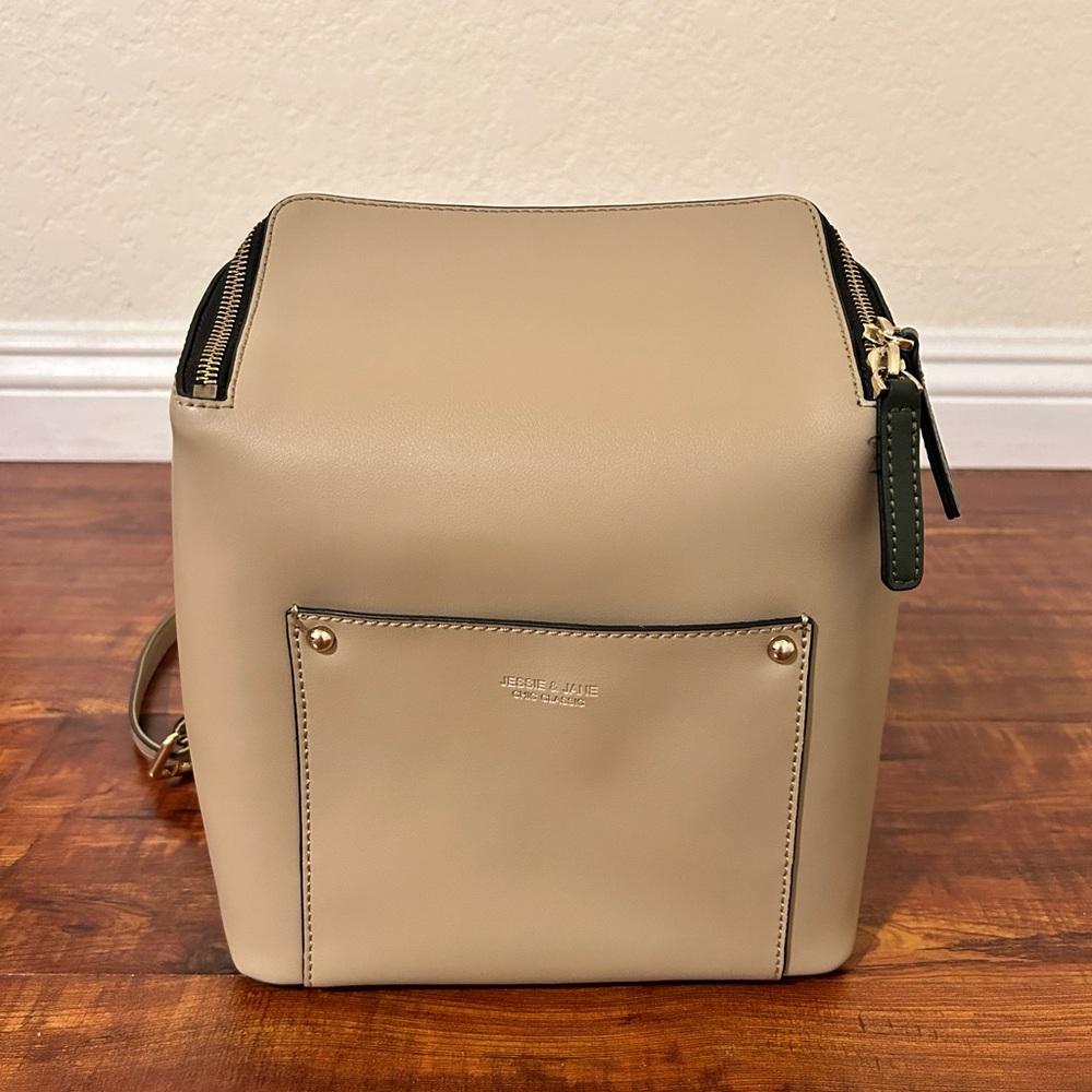 Small leather backpack